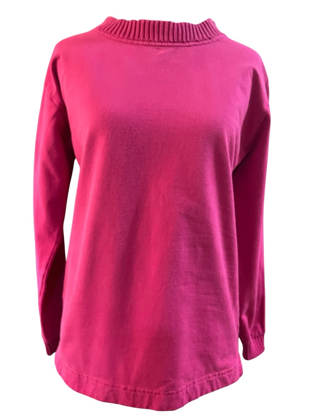VINTAGE LL BEAN SWEATSHIRT HOT PINK SIZE SMALL MADE IN THE USA